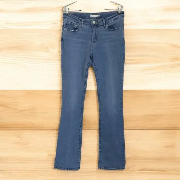 Levis 715 Jeans Slim Boot Women 31x33 Denim Stretch Western Rodeo Hipster Grunge - Picture 2 of 15